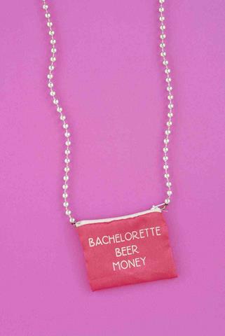 Bachelorette Beer Money Necklace