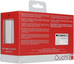 Ouch! Diamond Heart Plug Red Large
