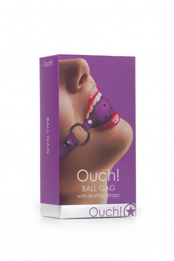Ouch! Purple Ball Gag