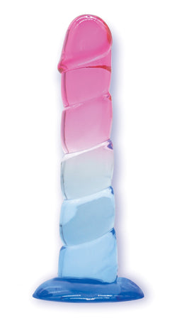 Shades Swirl Dildo Blue & Pink 7.5"