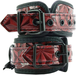 Ouch! Luxury Ankle Cuffs Burgundy
