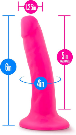 Neo Dual Density Cock Neon Pink 6"