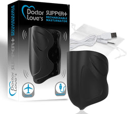 Doctor Love's Slipper+ Rechargeable Masturbator Black