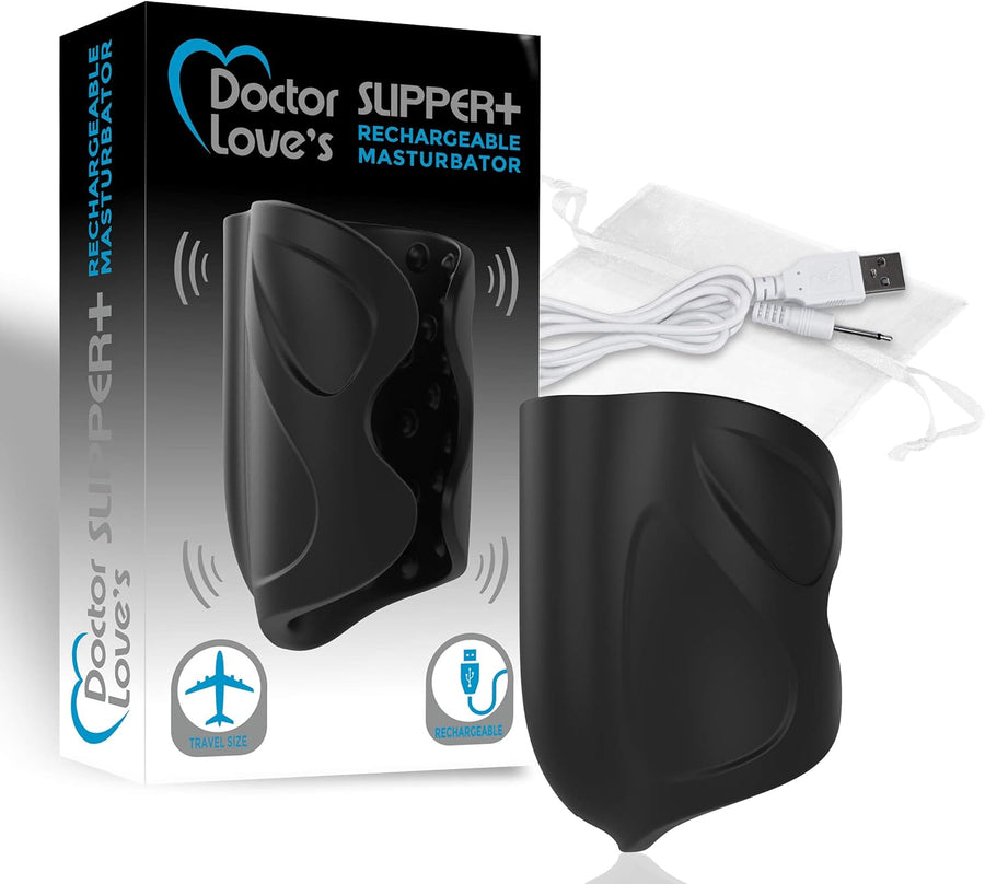 Doctor Love's Slipper+ Rechargeable Masturbator Black