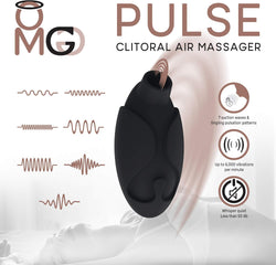 OMG Pulse Rechargeable Clitoral Air Massager Black