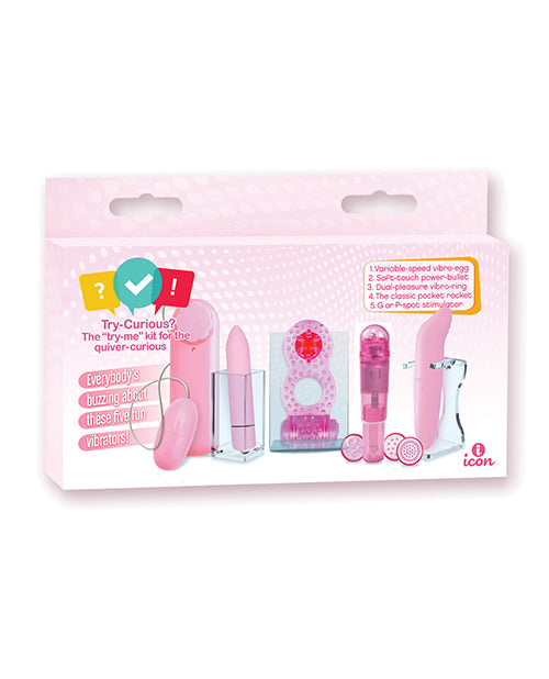 Try-Curious 5-Piece Vibrator Set Pink