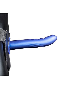 RealRock Curved Hollow Strap-On 8" Blue