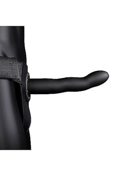 RealRock Curved Hollow Strap-On 8" Black