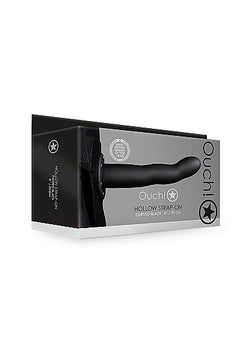 RealRock Curved Hollow Strap-On 8" Black