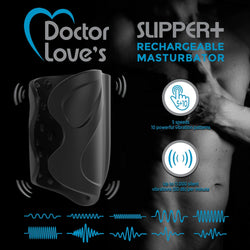 Doctor Love's Slipper+ Rechargeable Masturbator Black