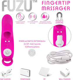 Fuzu Rechargeable Fingertip Massager Pink