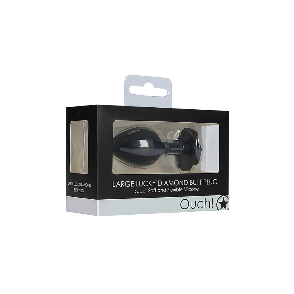 Ouch! Lucky Diamond Butt Plug Large Black