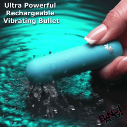 21X Vibrating Bullet with Remote - Blue