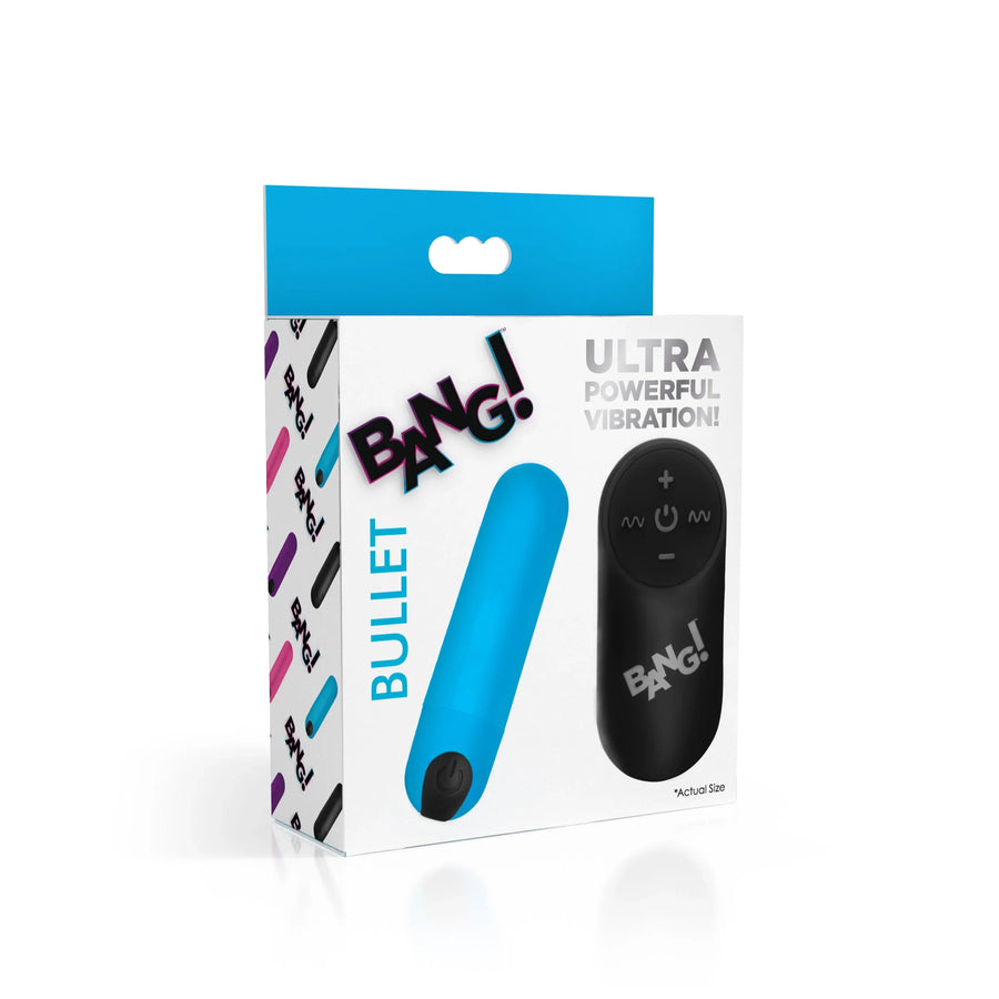21X Vibrating Bullet with Remote - Blue