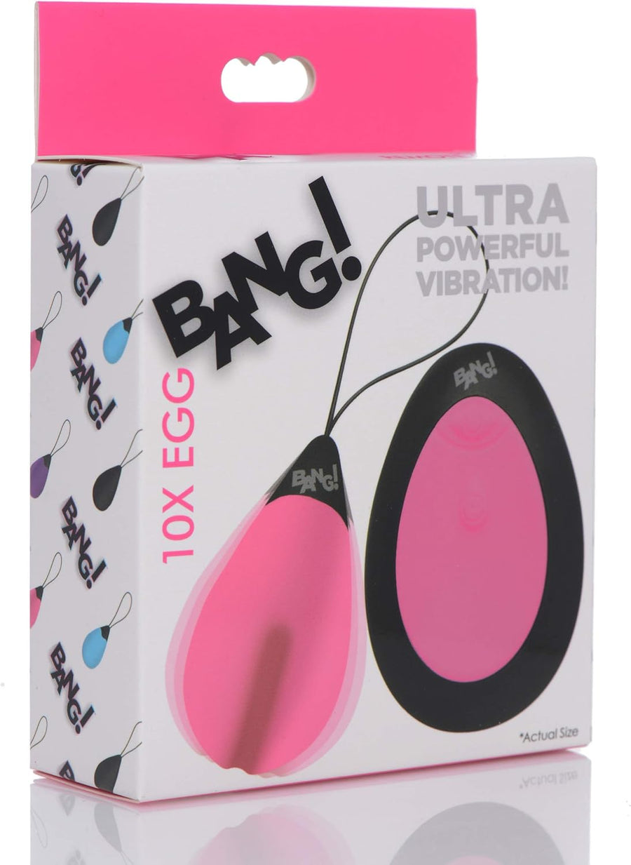 10X Pink Vibrating Egg with Remote