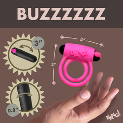28X Remote Control Vibrating Cock Ring & Bullet - Pink