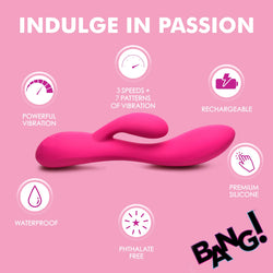 10X Flexible Silicone Rabbit - Pink