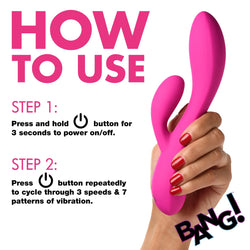 10X Flexible Silicone Rabbit - Pink