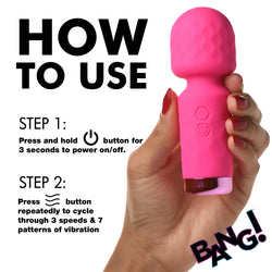 10X Mini Silicone Wand - Pink