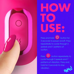 Mini Suction Rabbit Vibrator - Pink
