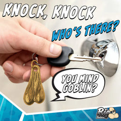 Big Brass Nuts Novelty Keychain