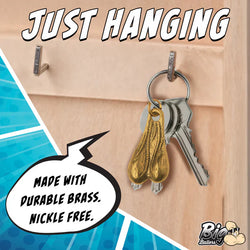 Big Brass Nuts Novelty Keychain