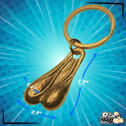 Big Brass Nuts Novelty Keychain