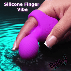 Silicone Finger Vibrator - Purple