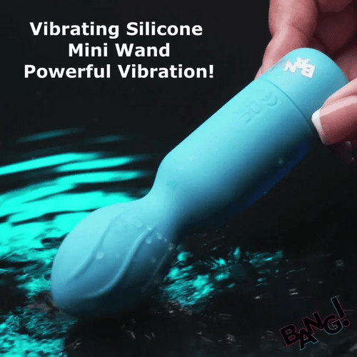 18X Vibrating Silicone Mini Wand - Blue
