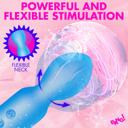 18X Vibrating Silicone Mini Wand - Blue