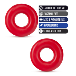 Stay Hard Donut Rings Oversized Red