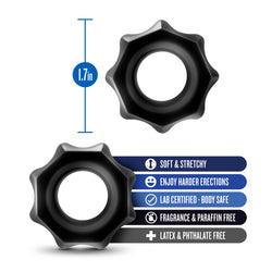 Stay Hard Nutz Cock Ring Black