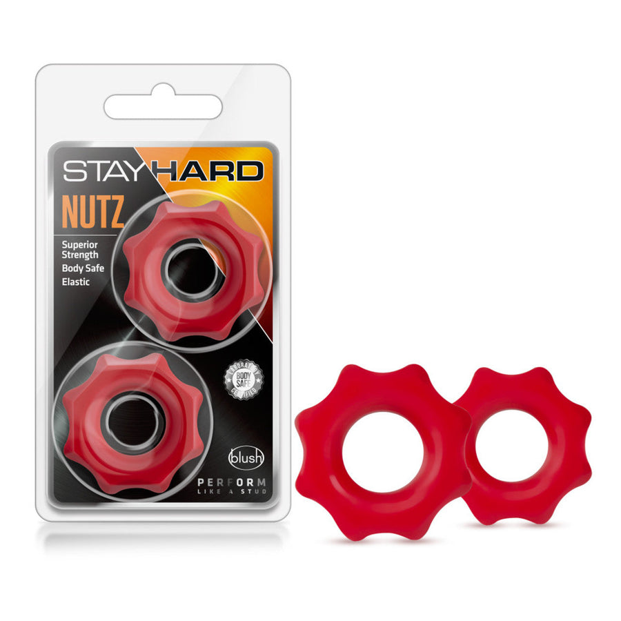 Stay Hard Nutz Cock Ring Red