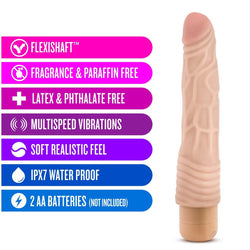 Dr. Skin Cock Vibe 2 Vibrator Beige 9"