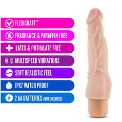 Dr. Skin Cock Vibe 4 Vibrator Beige 8"