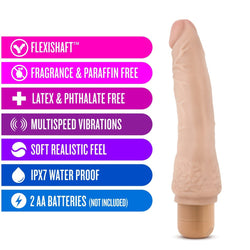 Dr. Skin Cock Vibe 7 Vibrator Beige 8.5"