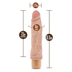 Dr. Skin Cock Vibe 10 Vibrator Beige 8.5"