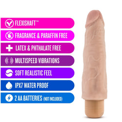 Dr. Skin Cock Vibe 14 Vibrator Beige 8"