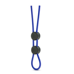 Stay Hard Silicone Double Loop Ring Blue