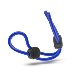 Stay Hard Silicone Double Loop Ring Blue