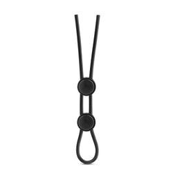 Stay Hard Silicone Double Loop Ring Black