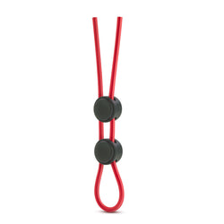 Stay Hard Silicone Double Loop Ring Red