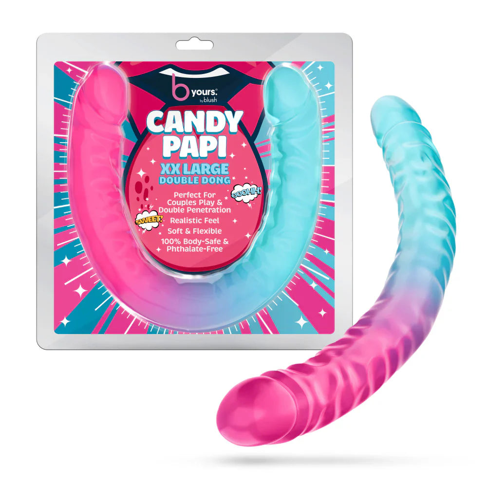 B Yours Candy Papi XXL Double Dildo 17.75in