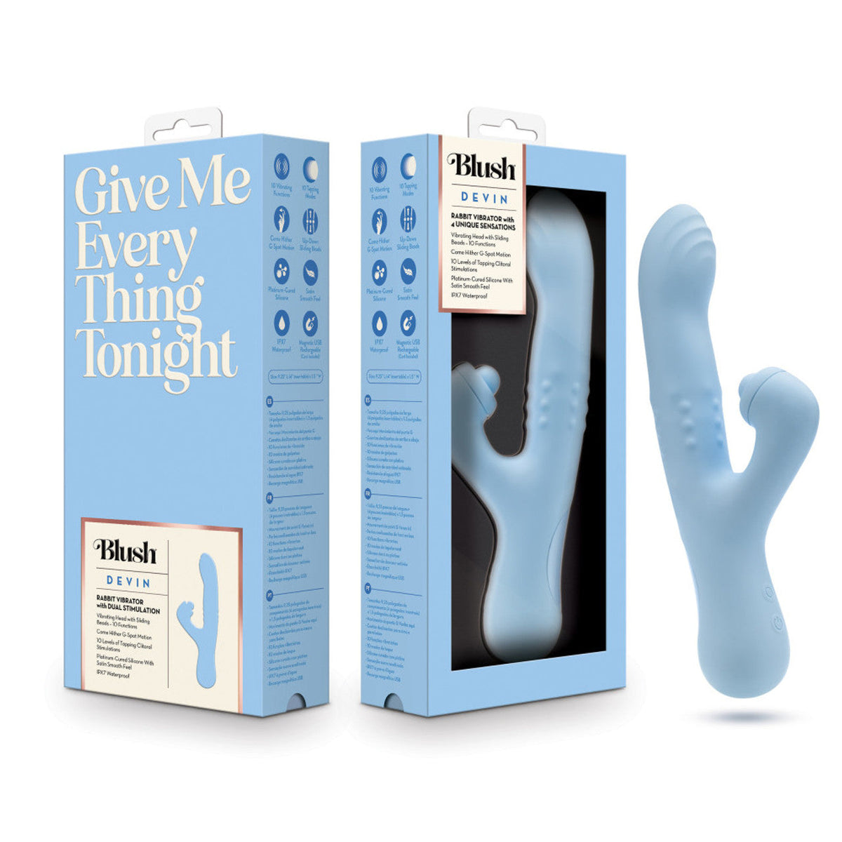 Blush Devin Vibrator Blue