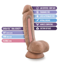 Au Naturel Macho Latin Dildo 8.5"