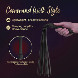 Temptasia Ardor Silicone Flogger Black