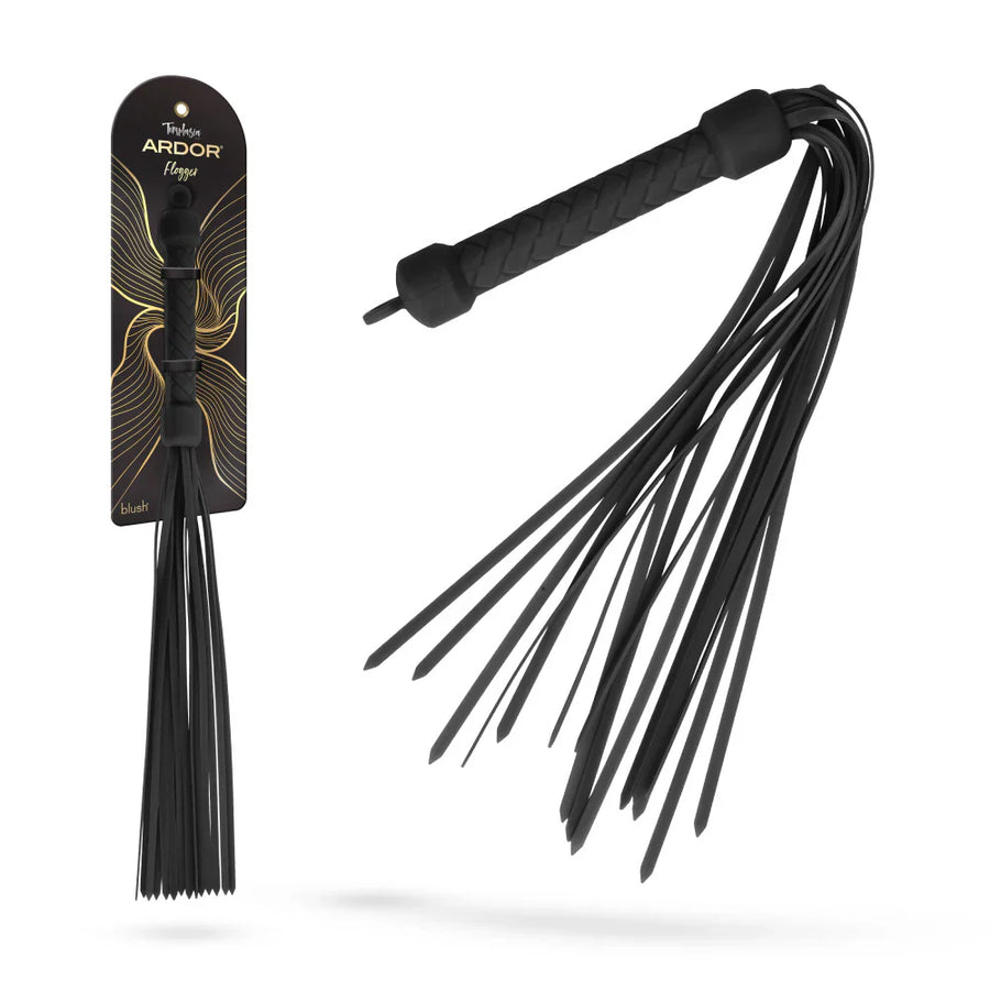 Temptasia Ardor Silicone Flogger Black