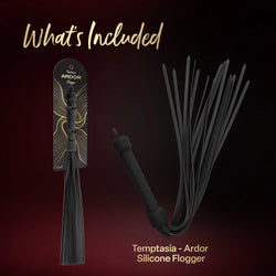Temptasia Ardor Silicone Flogger Black