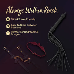 Temptasia Ardor Silicone Flogger Black