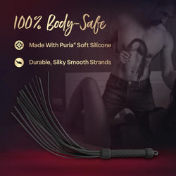 Temptasia Ardor Silicone Flogger Black
